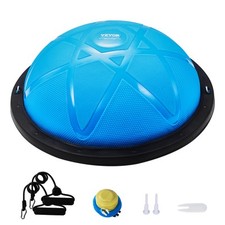 VEVOR 23" Half Exercise Ball Trainer Yoga Balance Stability Ball Resistance Band