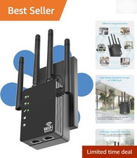 Long Range WiFi Extender Signal Booster - 12880 Sq.Ft Coverage, 105 Devices