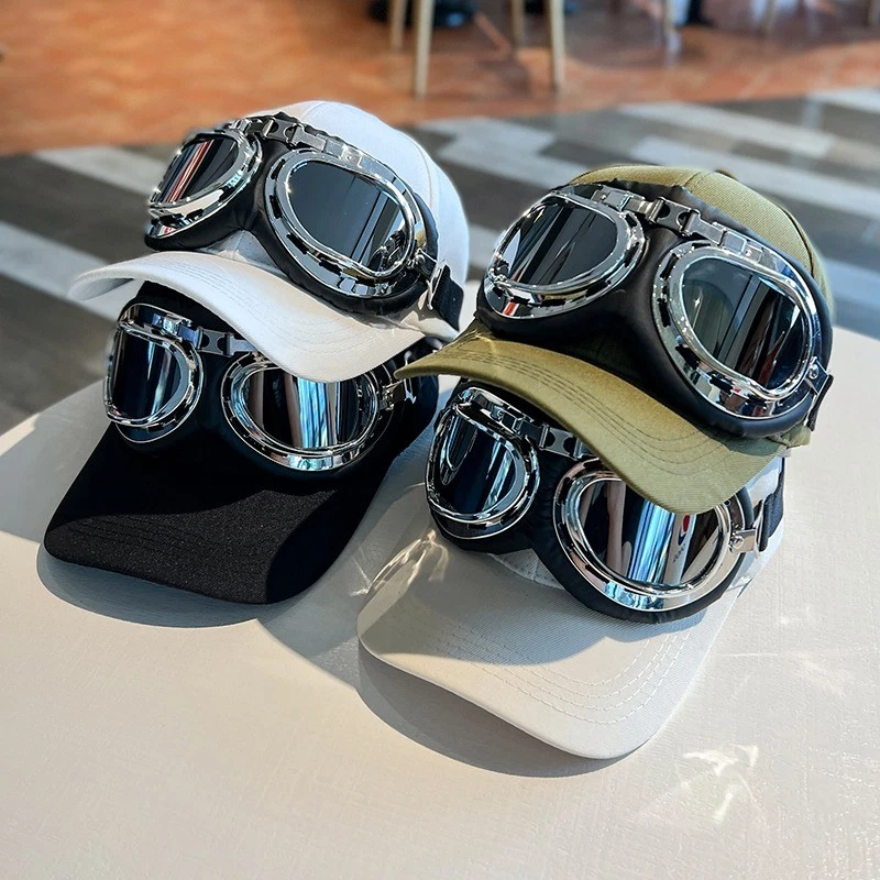 Korean Style Pilot Cap for Men Trendy Sunglasses Baseball Hat Ins Streetwear