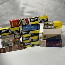 Lot of 12 Vintage Radio Vacuum Tubes Zenith Philco Sylvania GE Tung-Sol