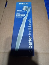 V-ECO Replaceable Brush Head Toothbrush W/ 2 Innovative Brush Heads-NIB
