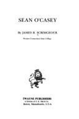 Sean O'Casey Hardcover James R. Scrimgeour