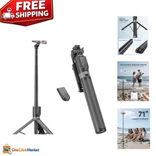 71 Aluminum Phone Tripod Selfie Stick Portable, Remote Control, 360 Rot...