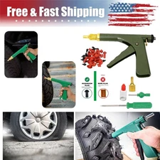 Tire Plugger Tubeless Tire Wheel Repair Gun Kit Mushroom Plug Probe Nozzle!