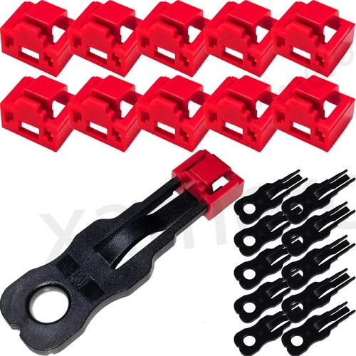 RJ 45 Portblocker Blocker Port Schloss Lock rot 10 20 50 100 Schlüssel Key RJ45
