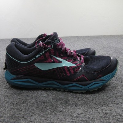 Brooks Caldera 2 Trail Running Shoes Womens Size 9.5 Navy Teal Purple Athletic