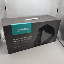 Naipo Shiatsu 3D Rotating Massager with Heat for Neck & Shoulder New - Open Box