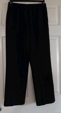 ALFRED DUNNER WOMENS ELASTIC WAIST PULL-ON PANTS, SIZE 10 BLACK