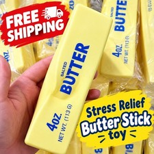 1pc Butter Stick Squishy Fidget Toy Soft Stress Relief ADHD Anxiety Squeeze