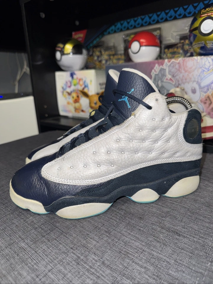 Air Jordan 13 ретро (GS) белый обсидиан порошок синий - DJ3003-144 - размер 5,5Y - Изображение 2 из 4