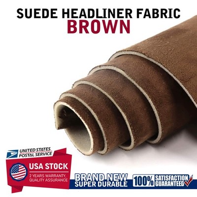 Headliner Material Suede Fabric Brown Car Roof Replacement Upholstery Multi Size