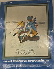 Coats  Clark PATRIOTS Crewel Creative Stitchery Kit 5803 Vintage Americana