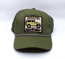 Toyota Land Cruiser Rope Mesh Trucker Snapback Hat Cap Olive Green Official New Toyota Land Cruiser Rope Mesh Trucker Snapback Hat Cap Olive Green Official New