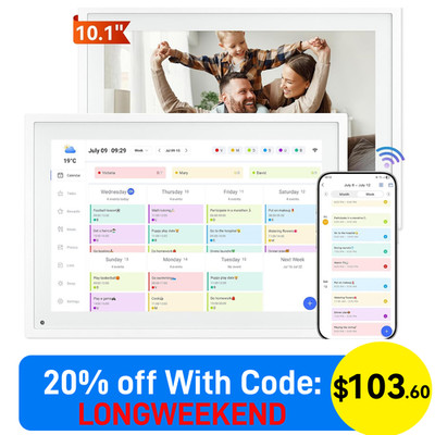 10.1 Inch WiFi Digital Calendar Smart Touchscreen Interactive Display for Family
