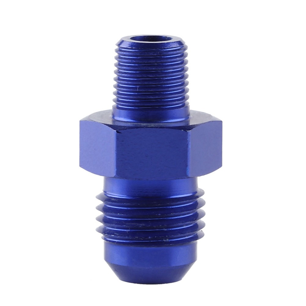 Aluminum Alloy Male Flare AN6 To 1/8 NPT Straight Fuel Oil Fitting Adapter BAJ