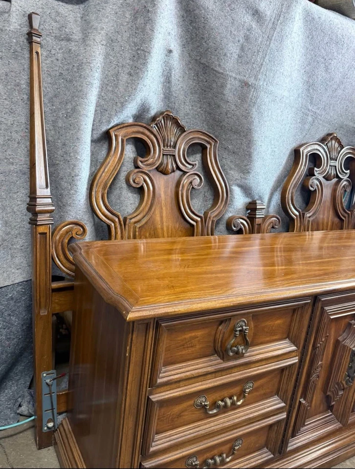 White Furniture Co Oversized Dresser & Matching King Bed Frame - Image 4 of 4