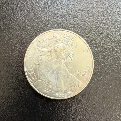 US Mint American Eagle 2002 1 oz .999 Silver Coin Business Strike Uncertified