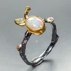 Jewellery Natural Opal Ring 925 Sterling Silver Size 6.5 /R462926