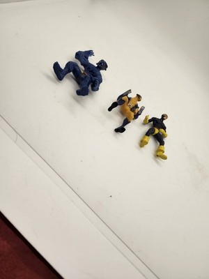 Marvel Heroes Team Up Beast & Cyclops  (2007 Hasbro) Rare Lot Of 3 Mini Figures 