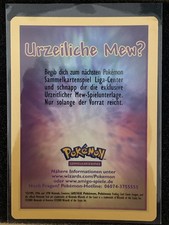 Pokémon German INSERT CARD From Ancient Mew 1999/2000 Promo Kino Vintage TCG