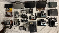 Big Mixed Lot of 19 Vintage Cameras Kodak / Polaroid - Untested