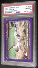 Josh Gibson 2024 Topps Update MEIJER EXCLUSIVE PURPLE *RARE**SSP* PSA 10 POP 2 