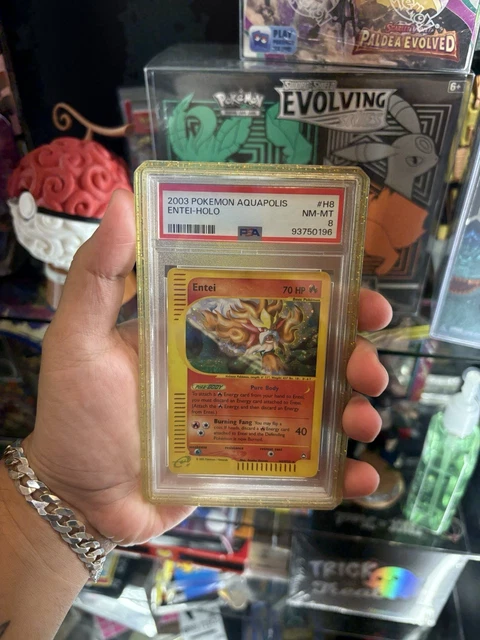 Nintendo PSA 8 2003 Pokemon TCG Aquapolis Entei H8 Holo Holo Rare