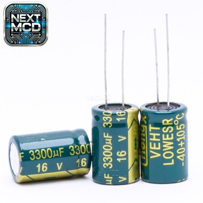 3300uF 16V 10 Stück  Elektrolytkondensator Radial Low ESR -40+105°C 13X20