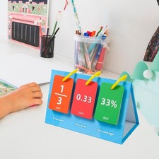Fraction Percentage Decimal Flip Chart Lightweight Learning Kids Math Games