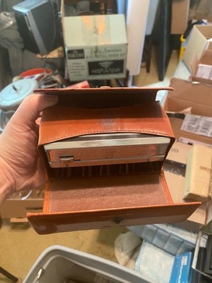 Antique The Weekender Deco Leather Travel Grooming Portable Shaving Kit Compact