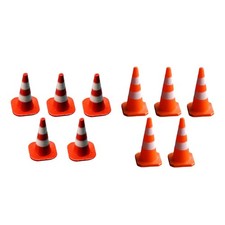 5Pcs 1/64 Traffic Cone Model Miniature Construction Cones for DIY Scene