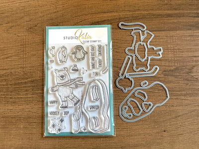 Studio Katia ''Kobi's Ice Day'' photopolymer stamps and dies set