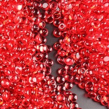 Acrylic Mini Flat Marbles 3500pcs 6mm Red Pebbles for Vase Filler Wedding Crafts