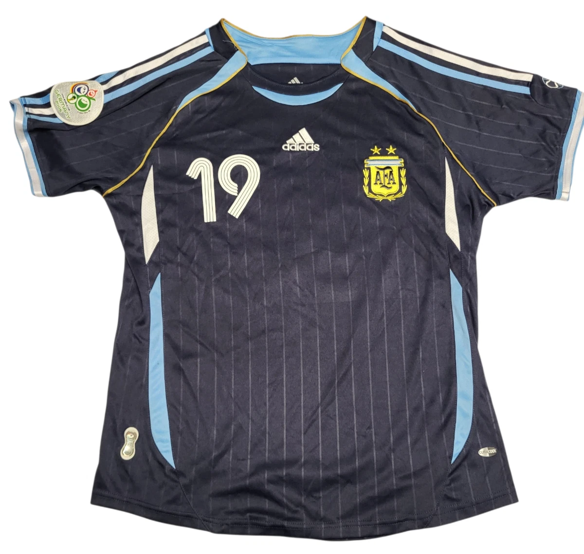 Adidas 2006 Germany World Cup Jersey Argentina Lionel Messi #19 XL