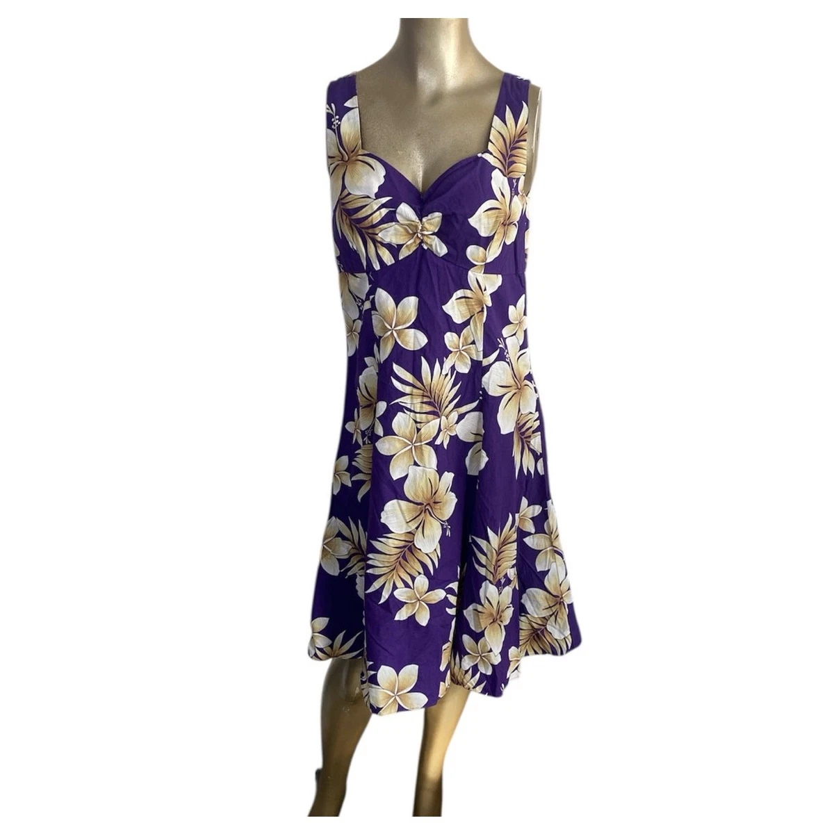 pacific legend casual dresses Navy Pacific Legend Short Tank Dress XL Hibiscus Flowers Made In USA #B006
