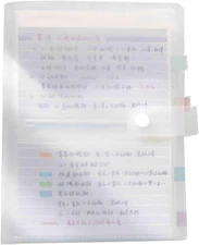 3x5 Index Cards Clear Plastic Holder Organizer Pouches Book Binder 40 Page Hold