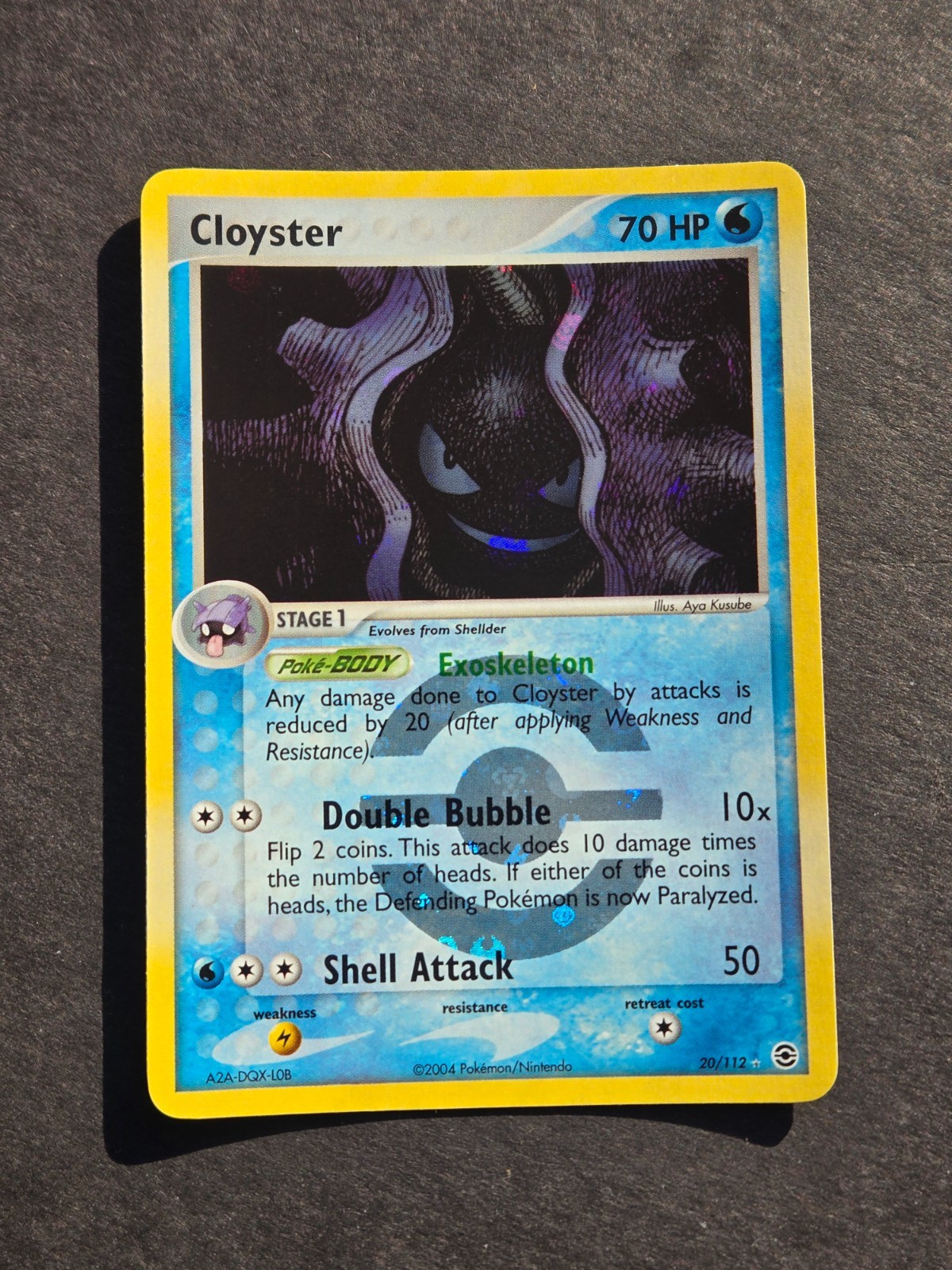 Pokemon CLOYSTER 20/112 - EX FIRERED LEAFGREEN REVERSE HOLO - NEAR MINT