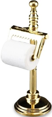 Dolls House Brass Toilet Roll Stand Reutter Miniature Bathroom Accessory 1:12
