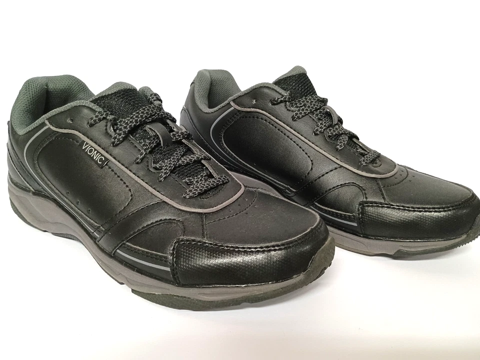 NUEVA Zapatilla Ortopédica Vionic Cuero Negro Caminante Zen Orthaheel Para Mujer TALLA 7.5 Foto 4 de 4