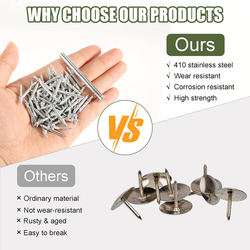 600 Pcs Hardware Nails Double-Headed Skirting Nails with 6 Sleeve Tools - Invisi - Picture 7 of 12