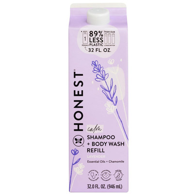 2-In-1 Cleansing Shampoo Body Wash Refill Carton Gentle for Baby, Naturally Deri