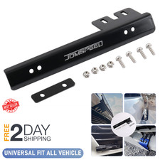 Black Front Bumper License Plate Mount Bracket Relocator Holder Bar