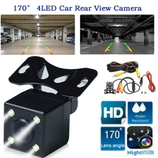 4LED Car Rear View Reverse HD Backup Camera Waterproof Parking Night Vision 170°