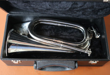 Silver Plated Army Bugle - Carrying Case  Additional Mouthpiece