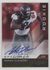 2011 Absolute Memorabilia Rookie Spectrum Gold 6/299 Adrian Clayborn Auto 0v1