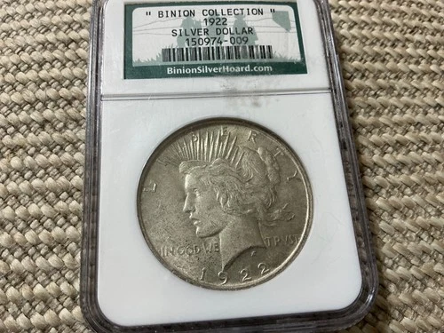 1922 PEACE Dollar from the Binion Collection 90% fine silver