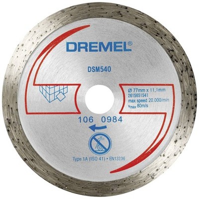 Dremel DSM540 2615S540JB Diamanttrennscheibe 77 mm 1 St. Fliesen, Ziegel,