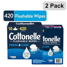 Cottonelle Fresh Care Flushable Wet Wipes 10 Flip-Top Packs 2 Pack 