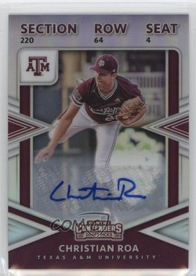 2020 Panini Elite Extra Edition Holo Prizm Signatures Christian Roa Auto 4z8