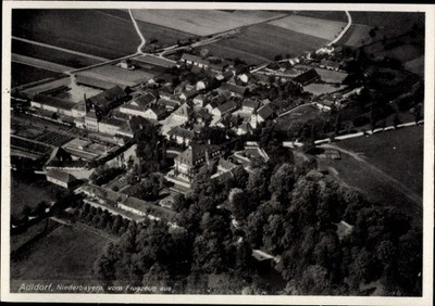 Postcard Adldorf Eichendorf in Lower Bavaria, aerial view - 11579129